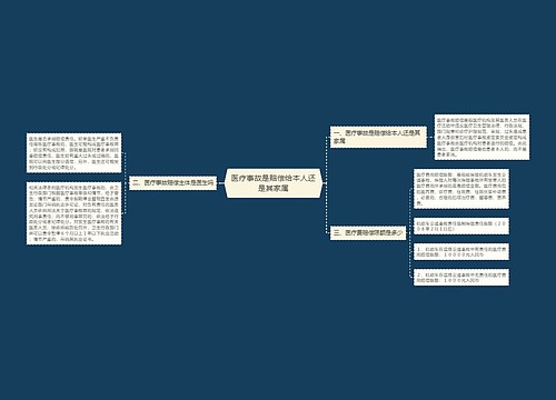 医疗事故是赔偿给本人还是其家属