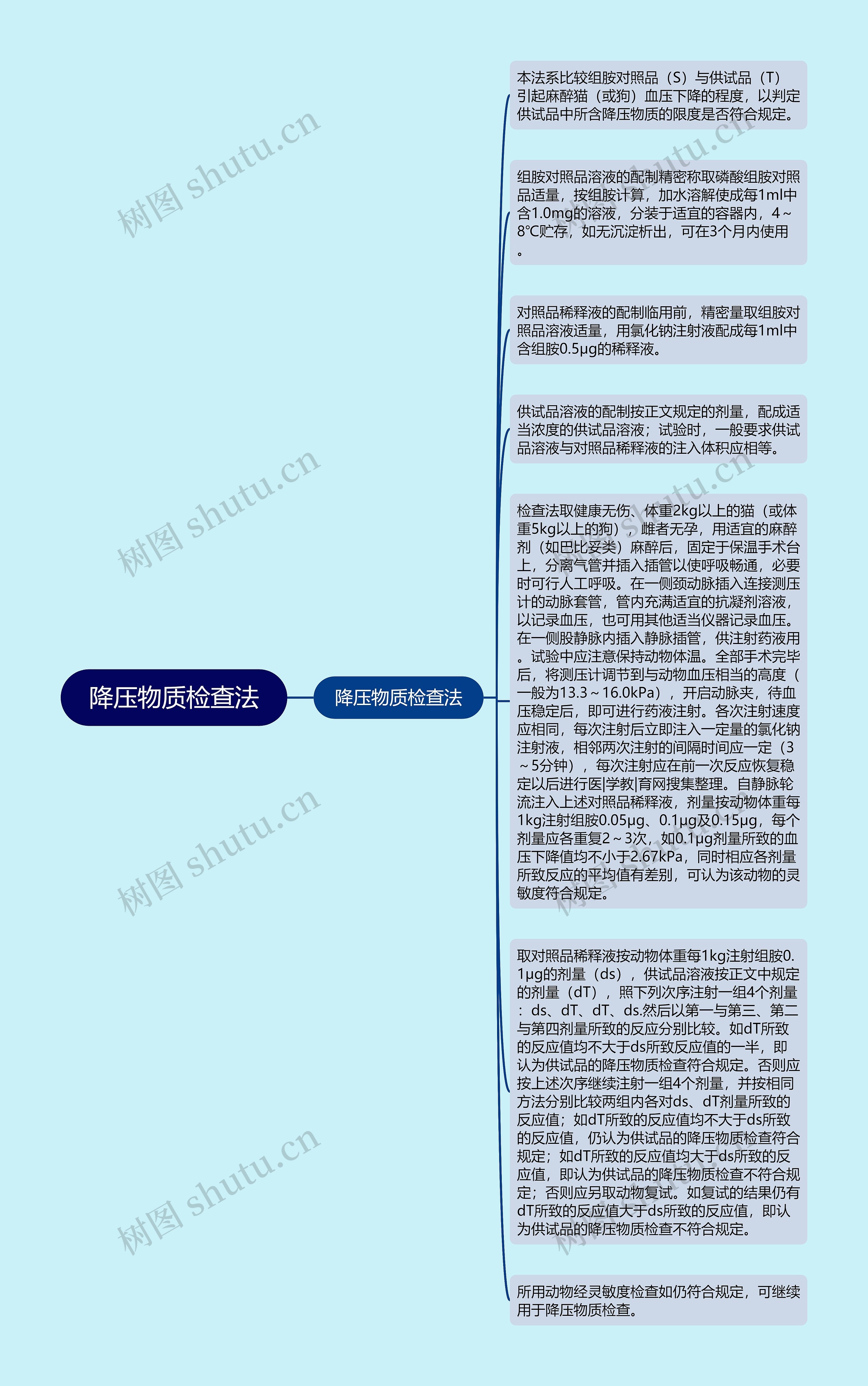 降压物质检查法思维导图