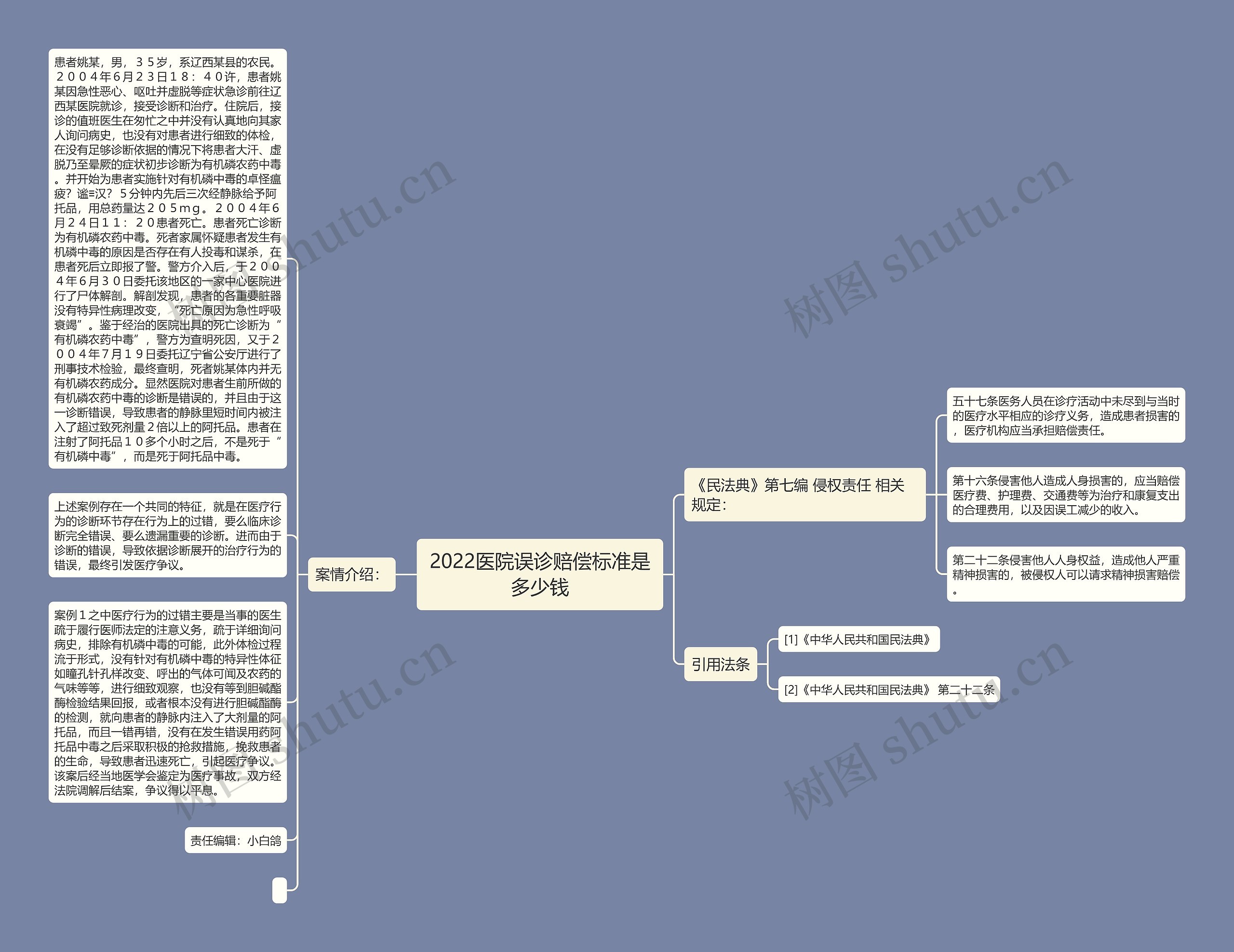 2022医院误诊赔偿标准是多少钱思维导图
