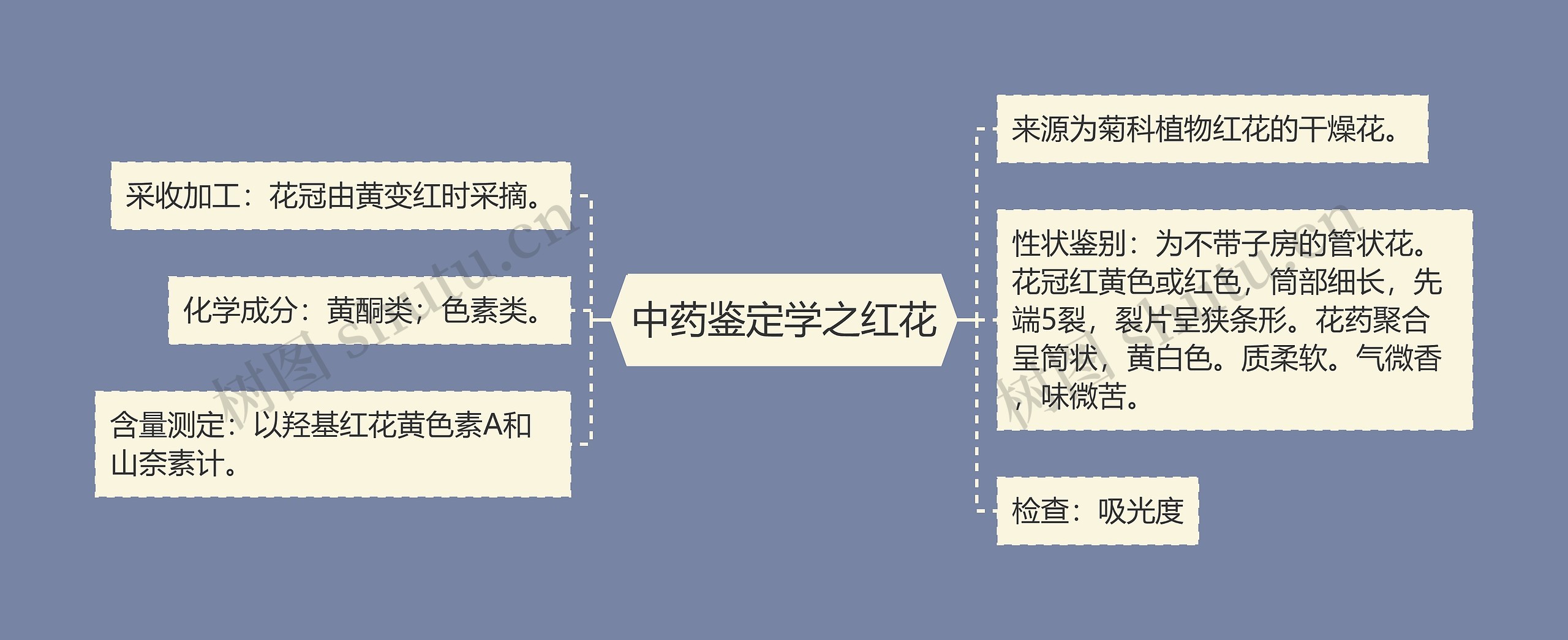 中药鉴定学之红花思维导图