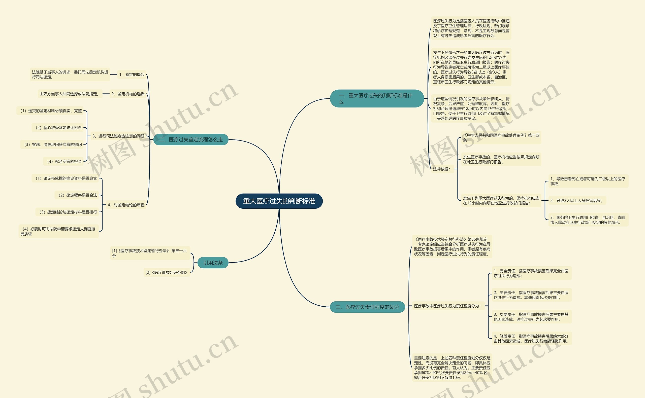 重大医疗过失的判断标准思维导图