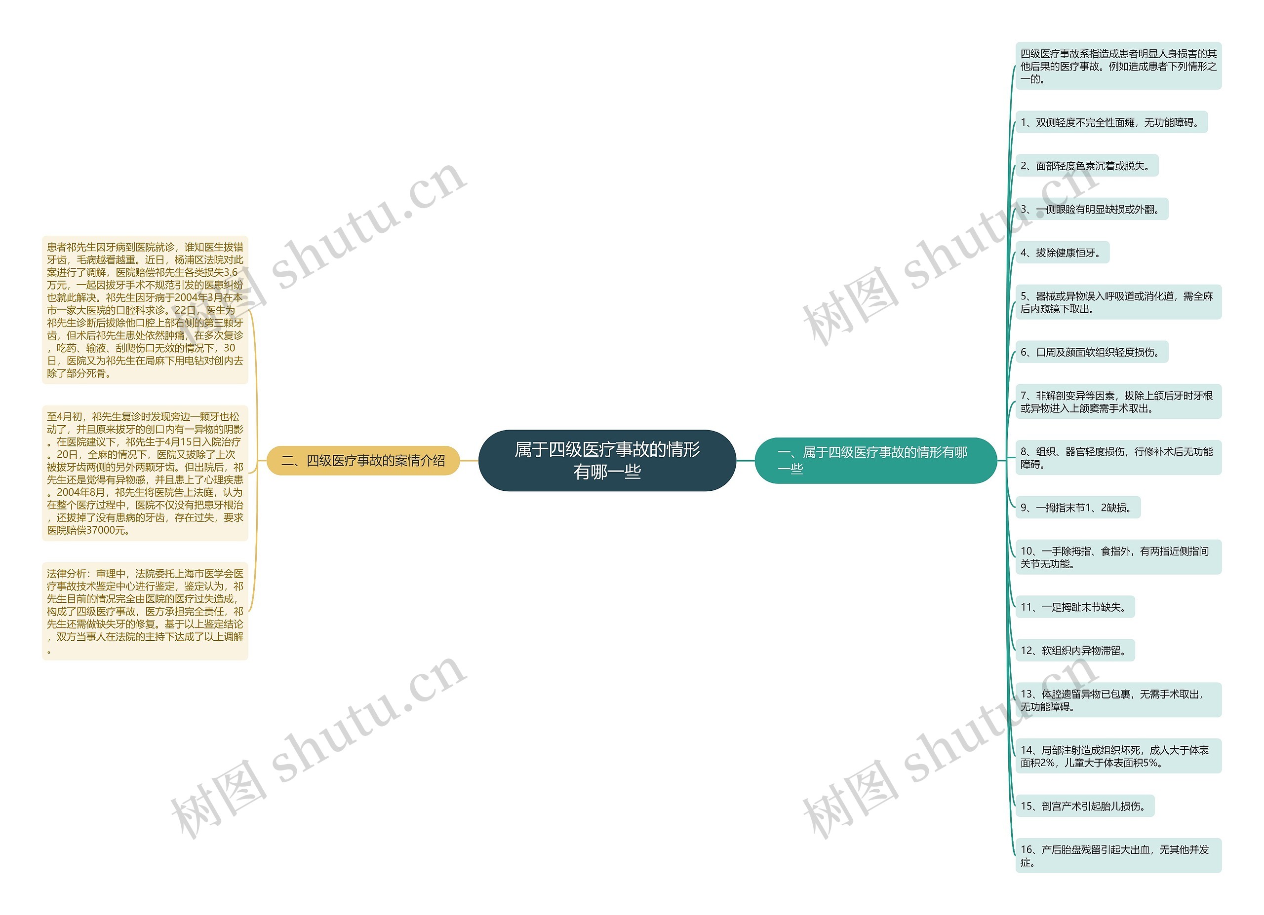 属于四级医疗事故的情形有哪一些思维导图