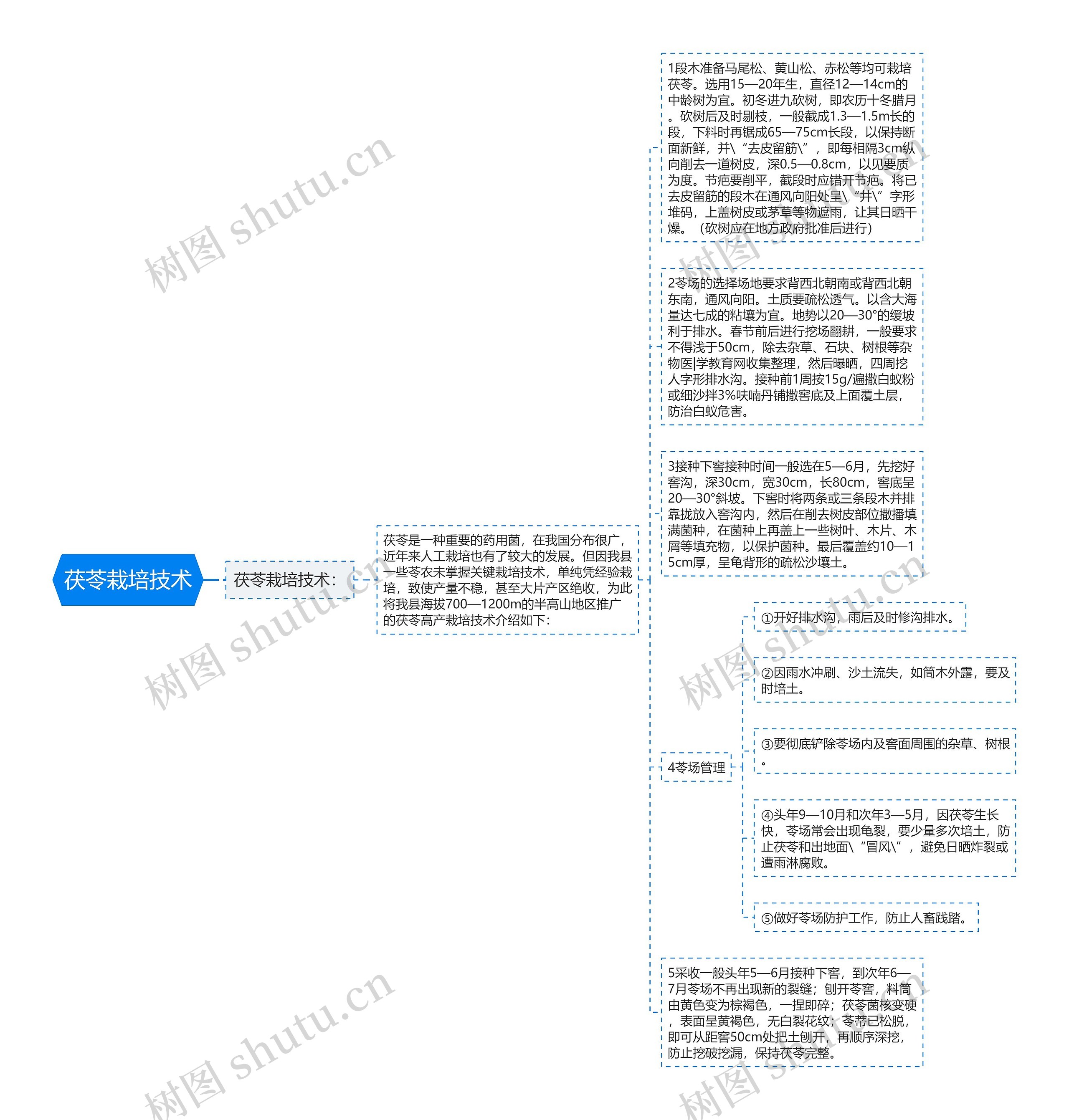 茯苓栽培技术思维导图