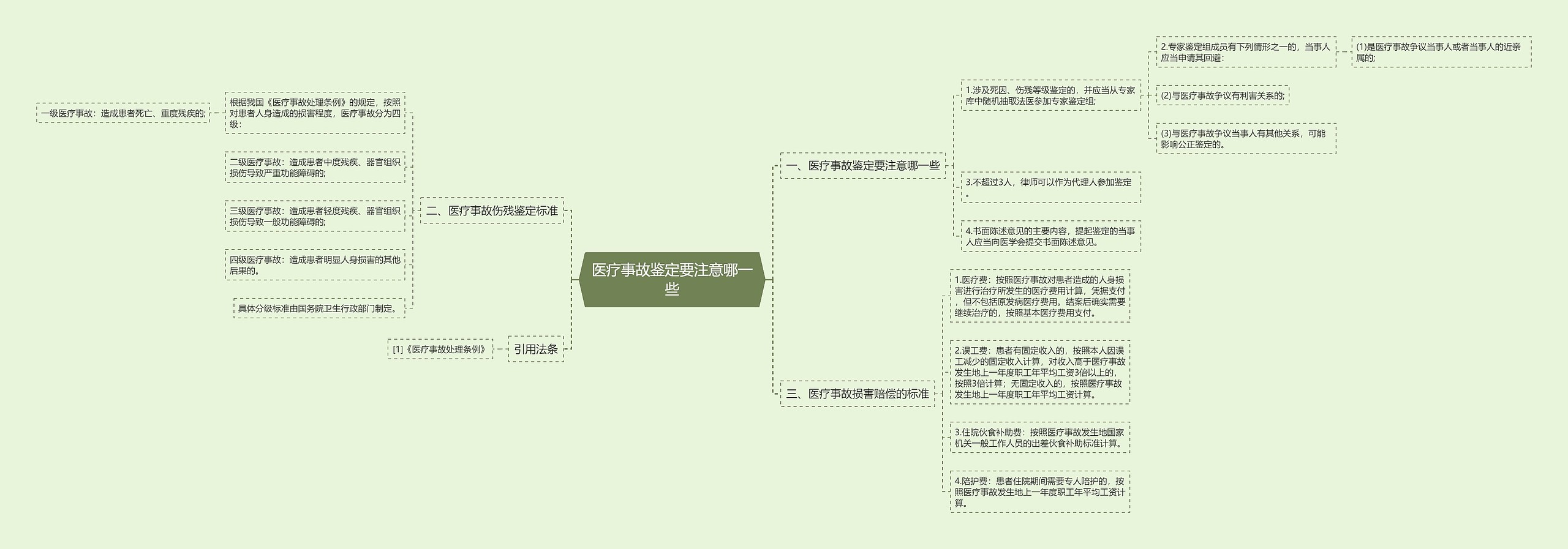 医疗事故鉴定要注意哪一些思维导图