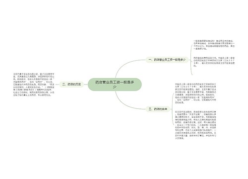 药店营业员工资一般是多少