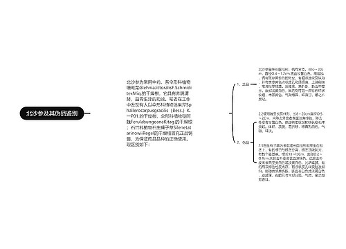 北沙参及其伪品鉴别