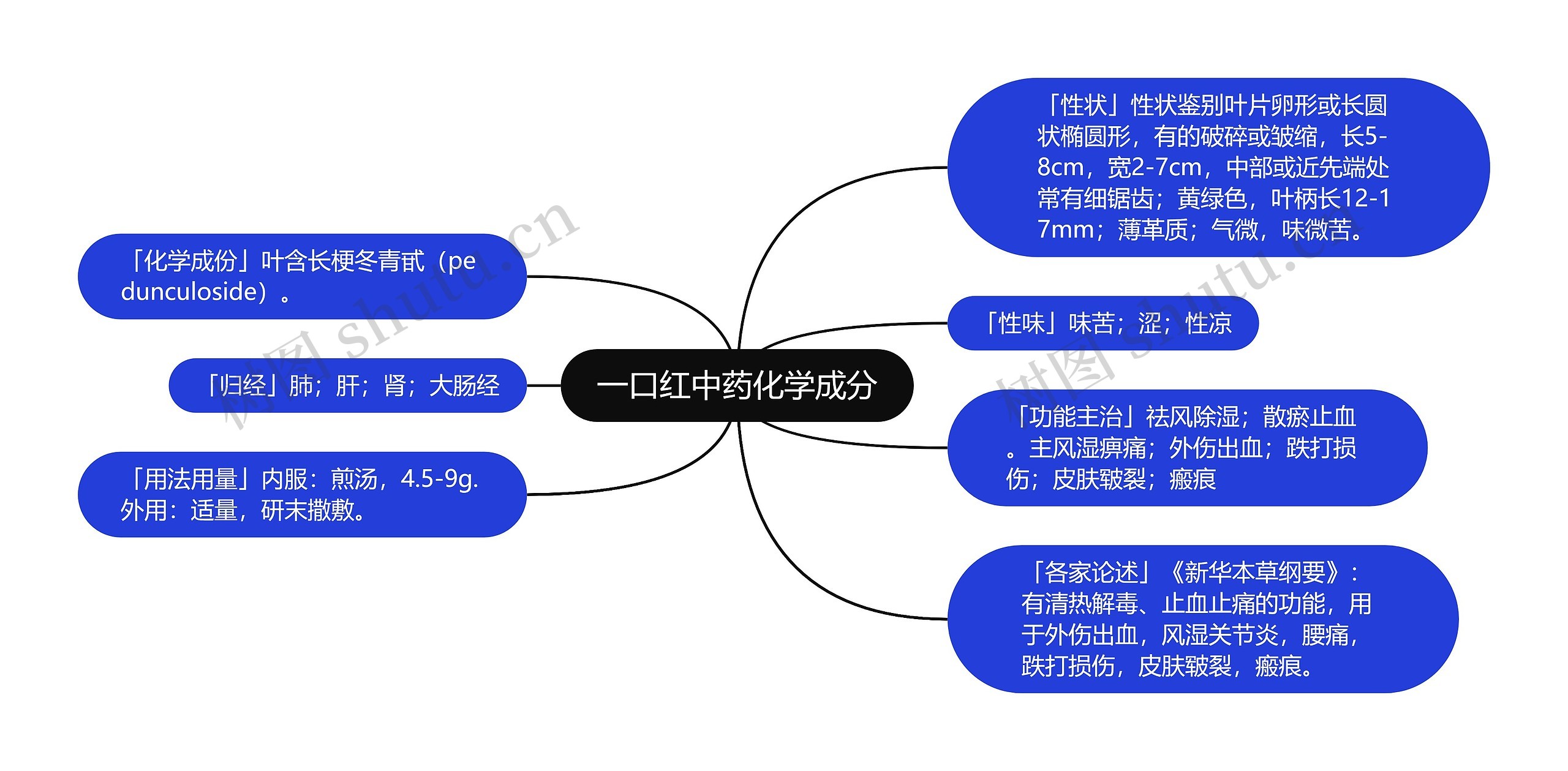 一口红中药化学成分思维导图