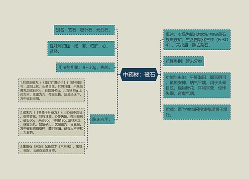 中药材：磁石思维导图