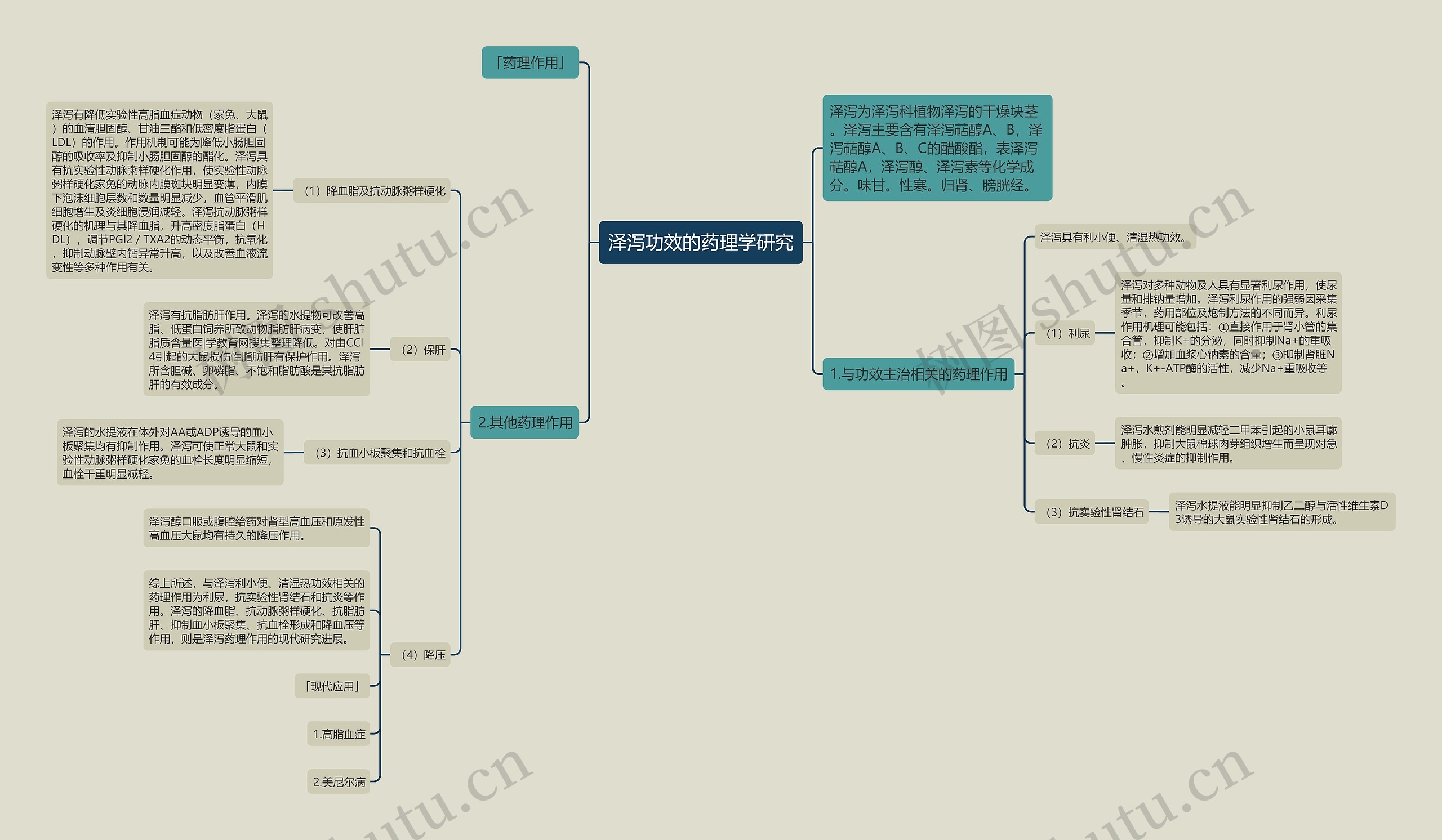 泽泻功效的药理学研究 泽泻功效的药理学研究