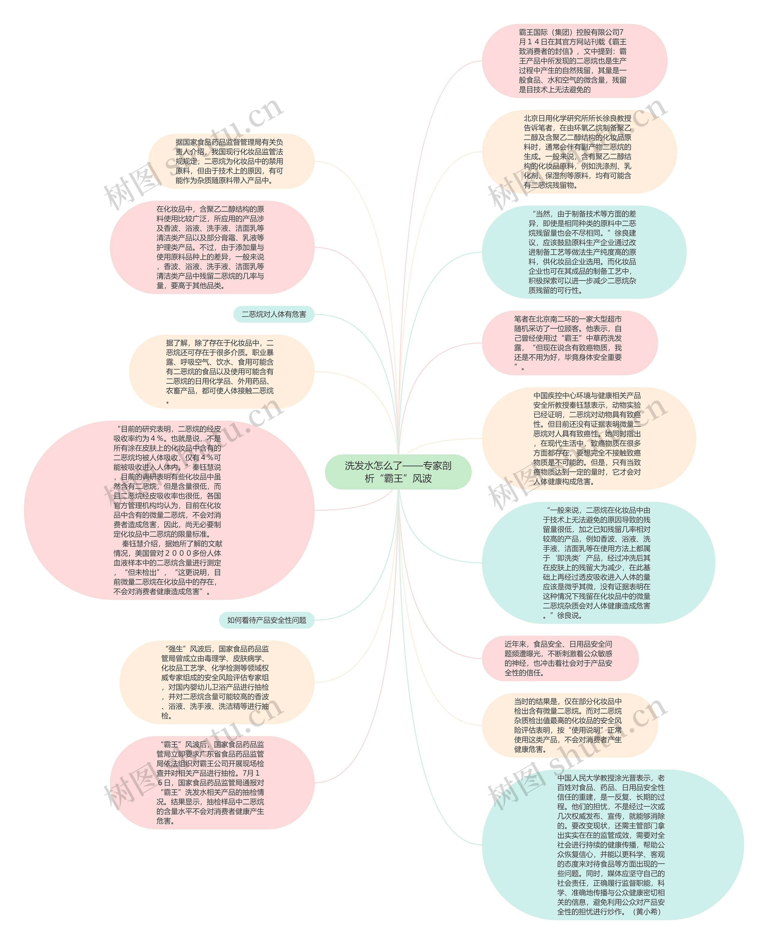 洗发水怎么了——专家剖析“霸王”风波思维导图