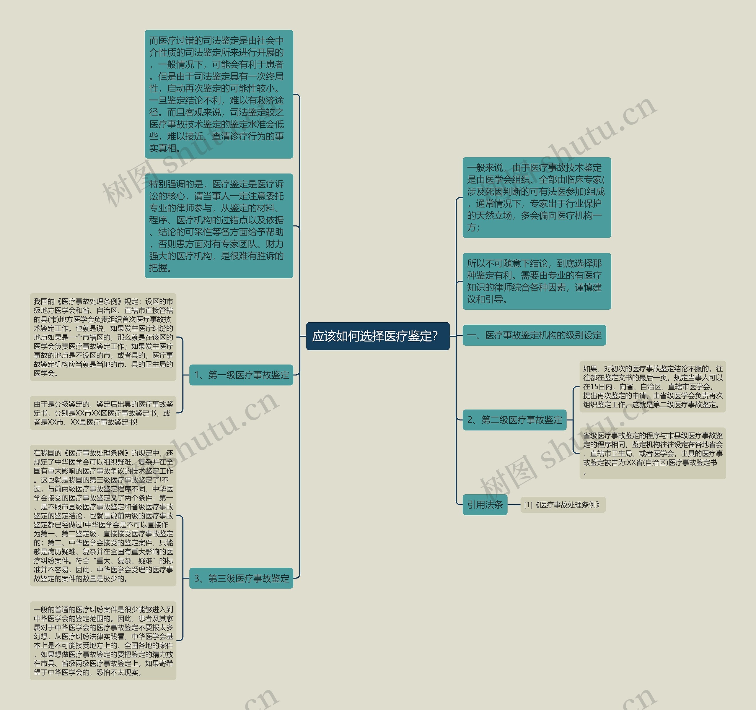 应该如何选择医疗鉴定？思维导图