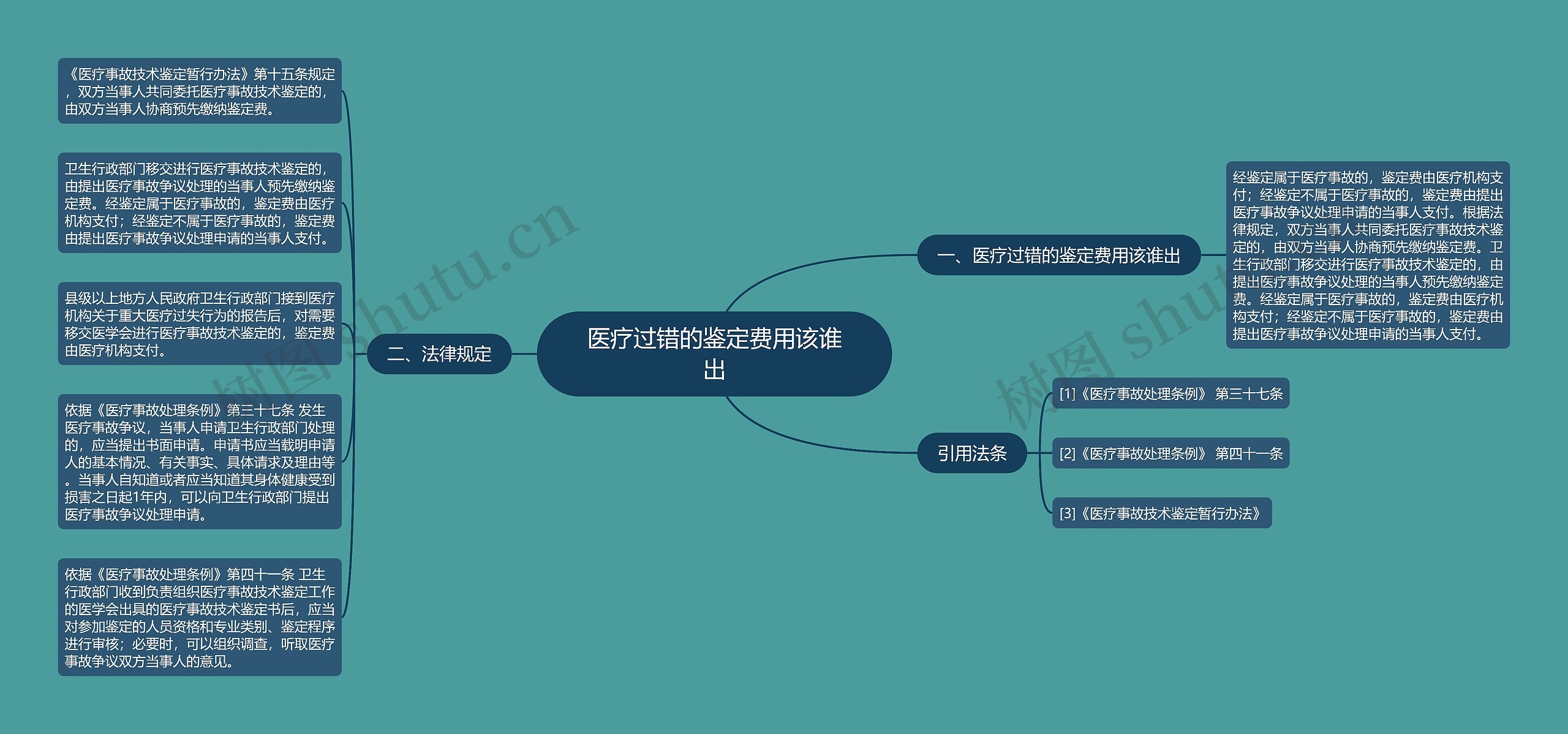 医疗过错的鉴定费用该谁出思维导图