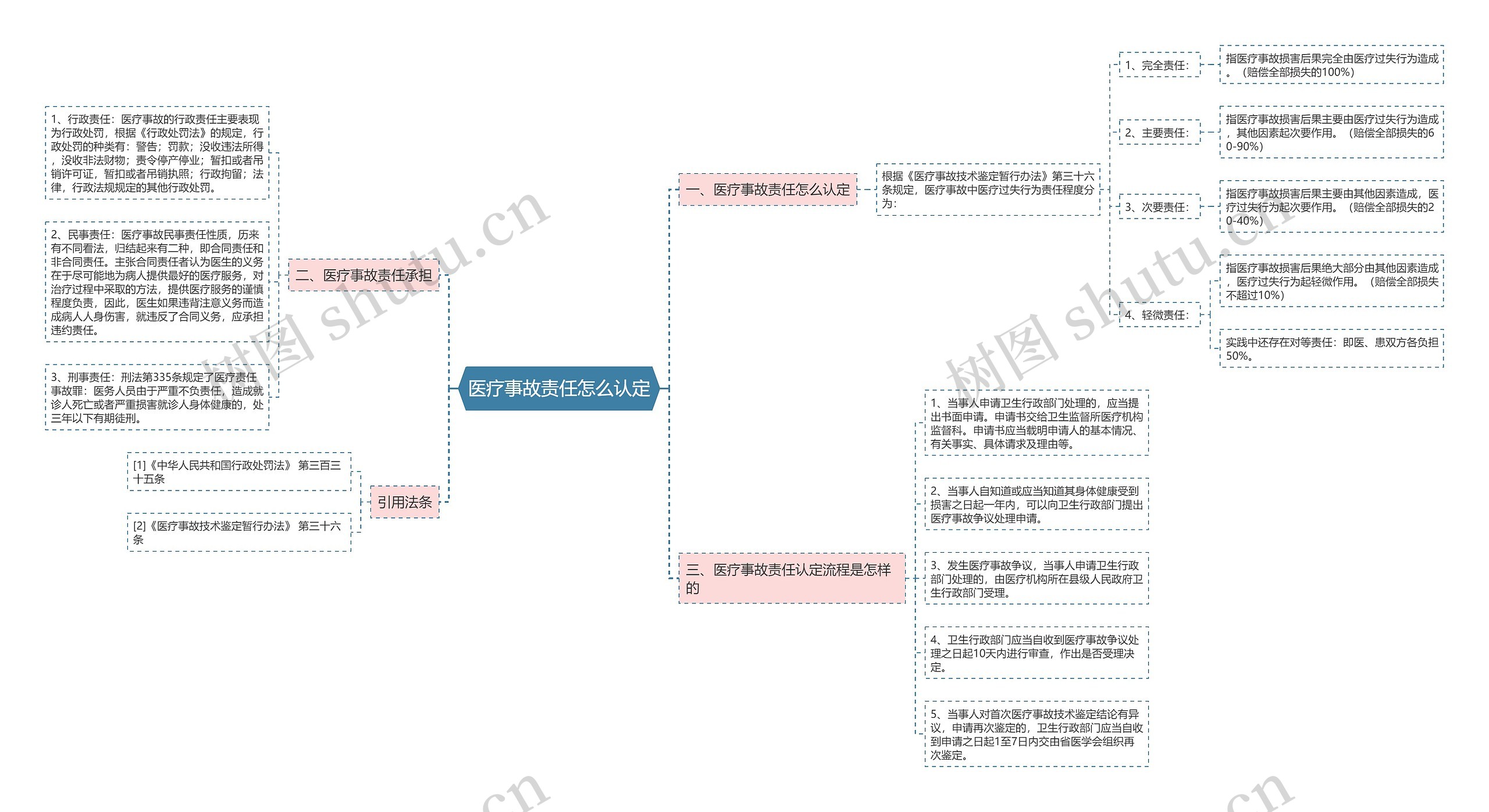 医疗事故责任怎么认定思维导图