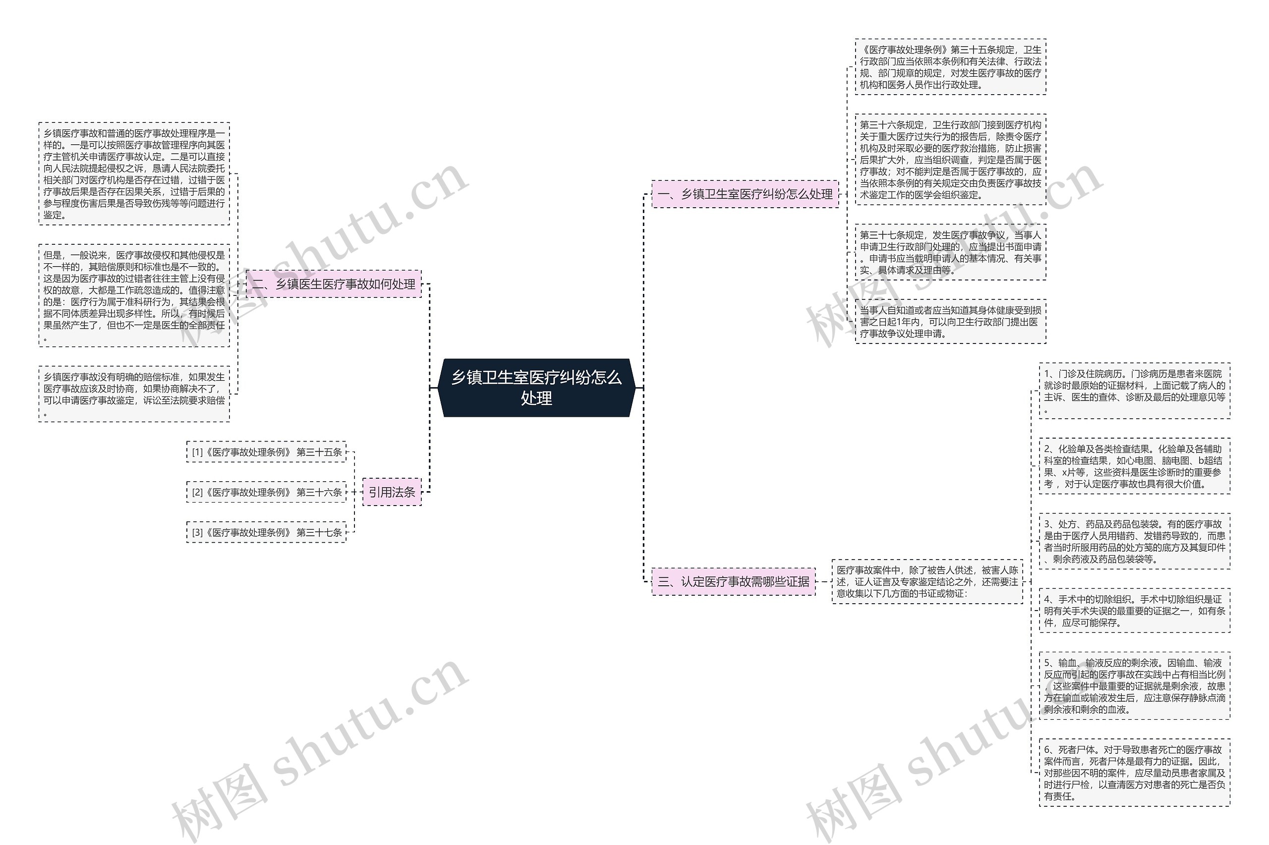 乡镇卫生室医疗纠纷怎么处理思维导图