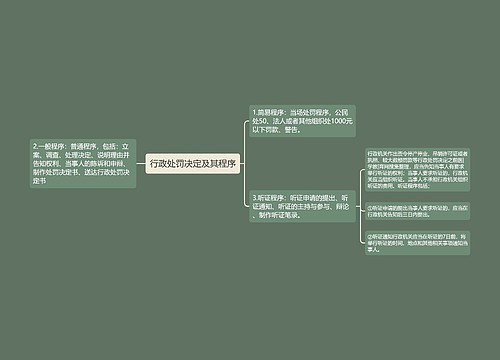 行政处罚决定及其程序