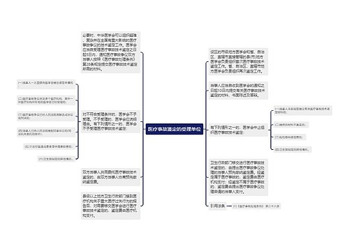 医疗事故鉴定的受理单位