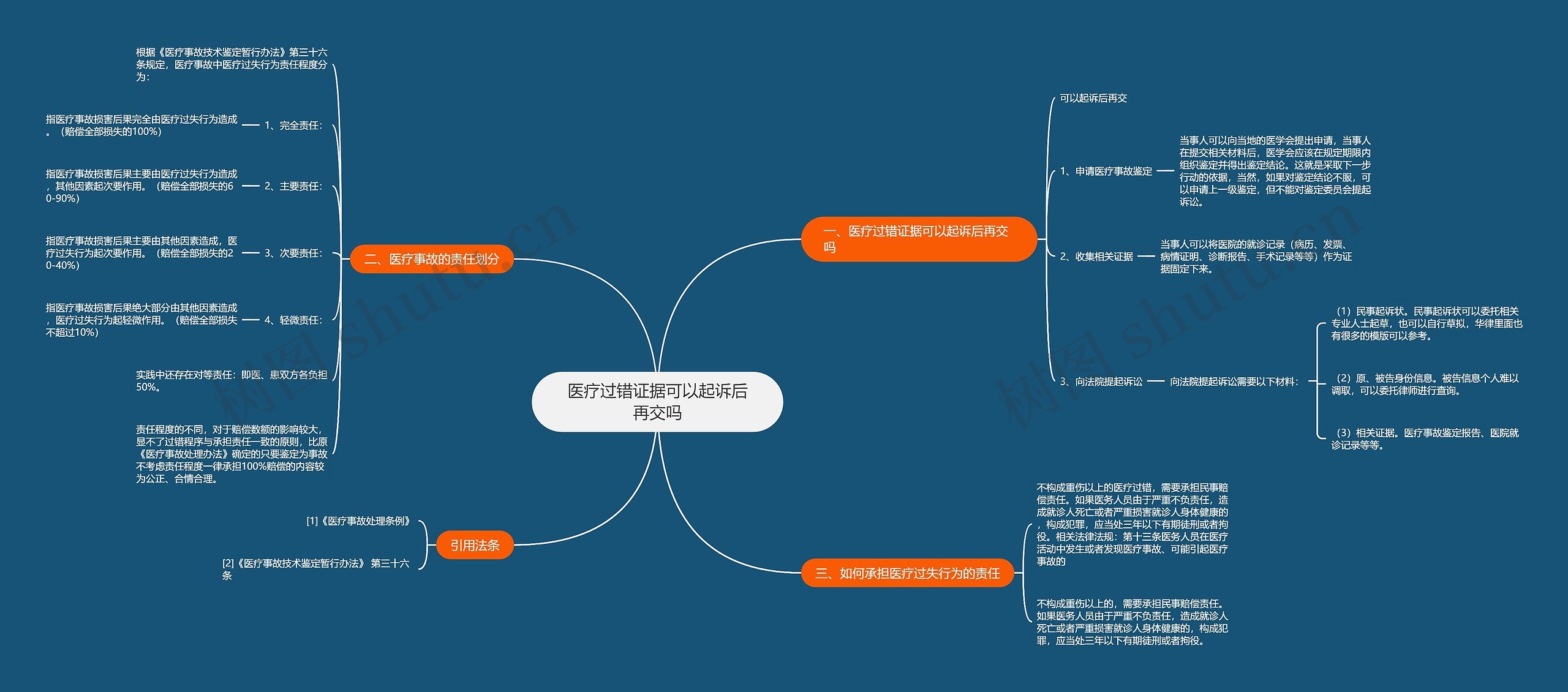 医疗过错证据可以起诉后再交吗思维导图