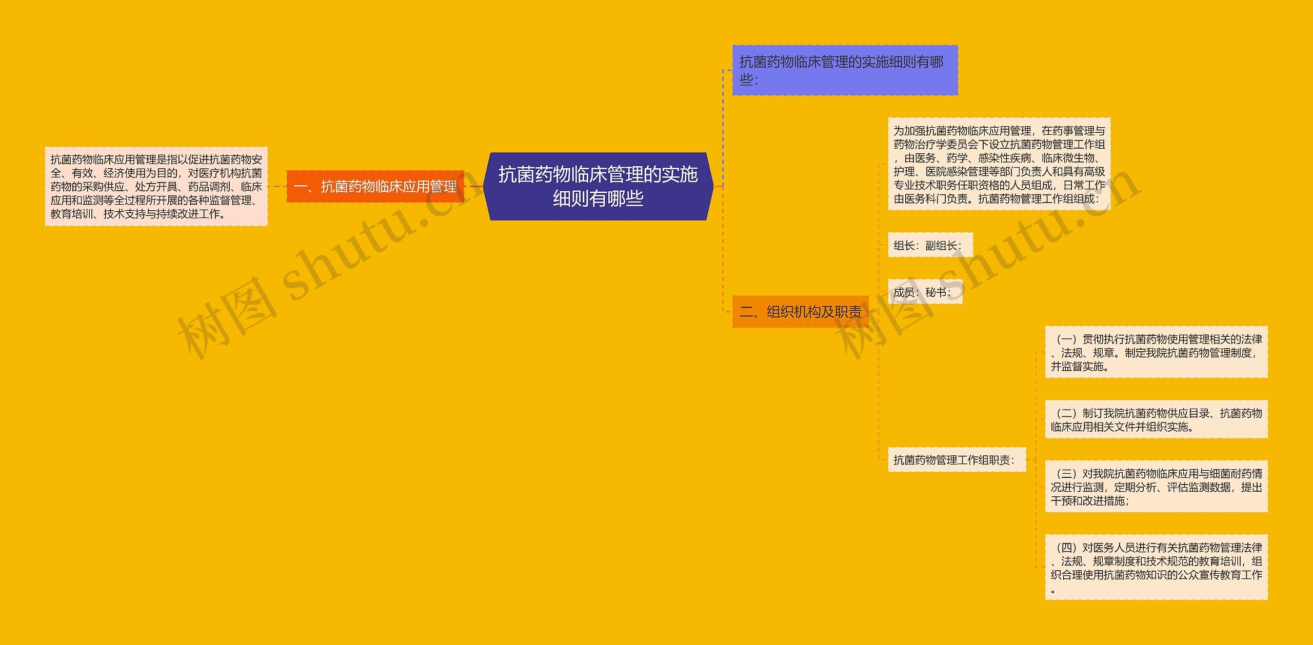 抗菌药物临床管理的实施细则有哪些思维导图