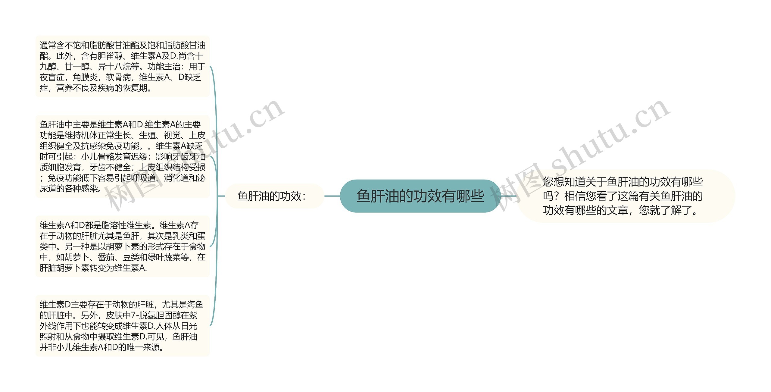 鱼肝油的功效有哪些思维导图