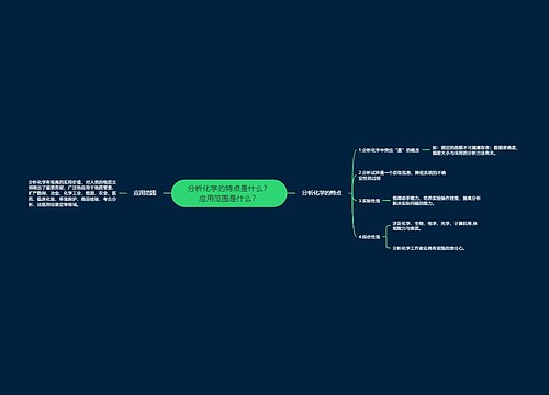 分析化学的特点是什么？应用范围是什么？