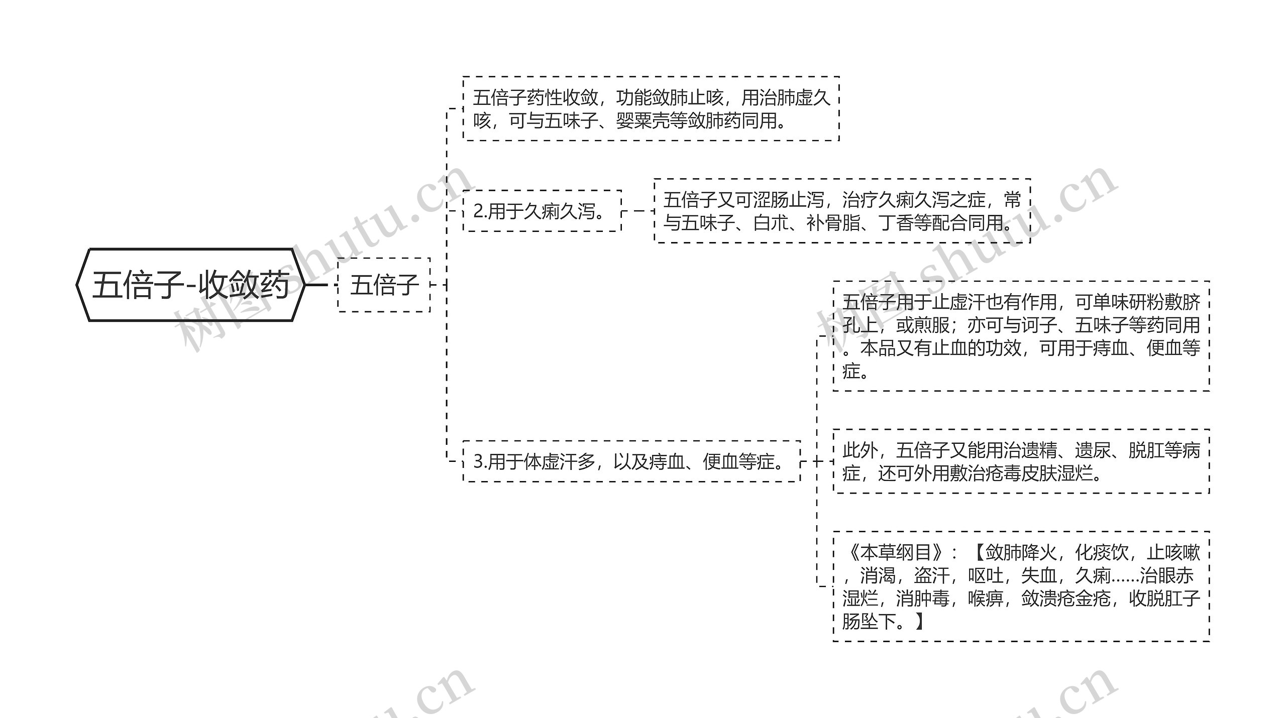 五倍子-收敛药思维导图