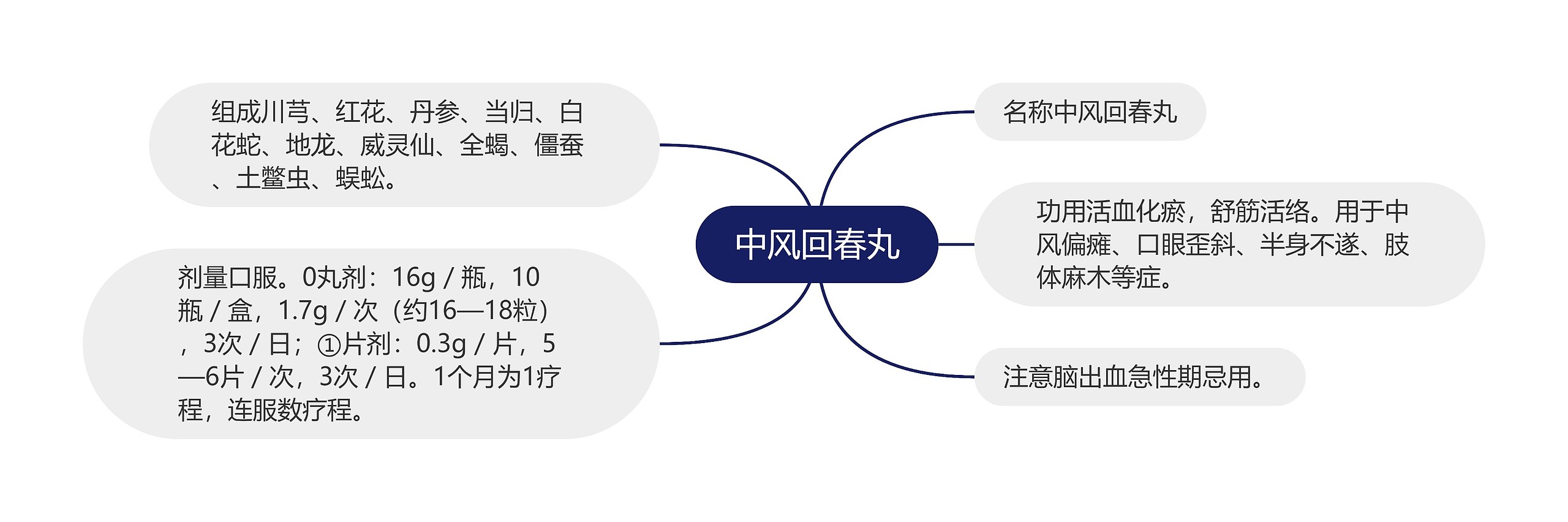 中风回春丸思维导图