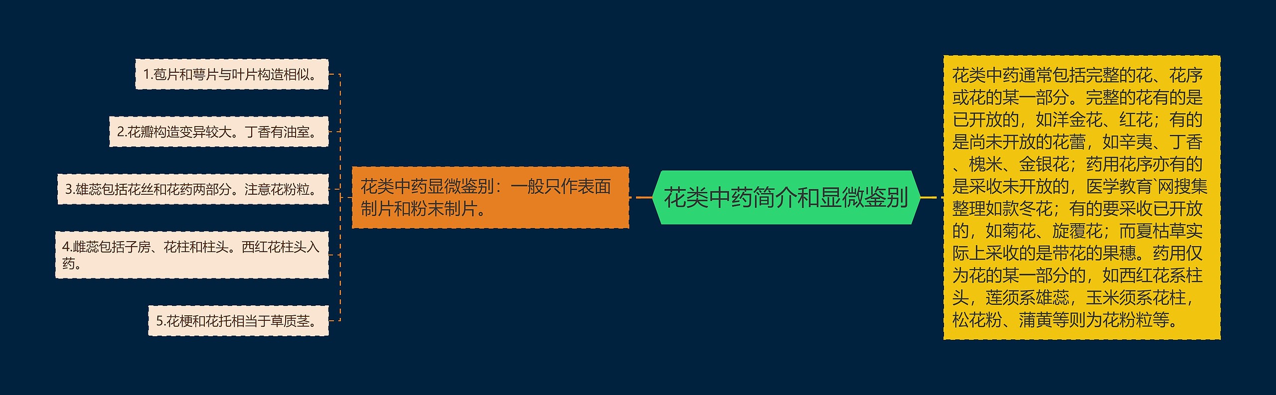 花类中药简介和显微鉴别