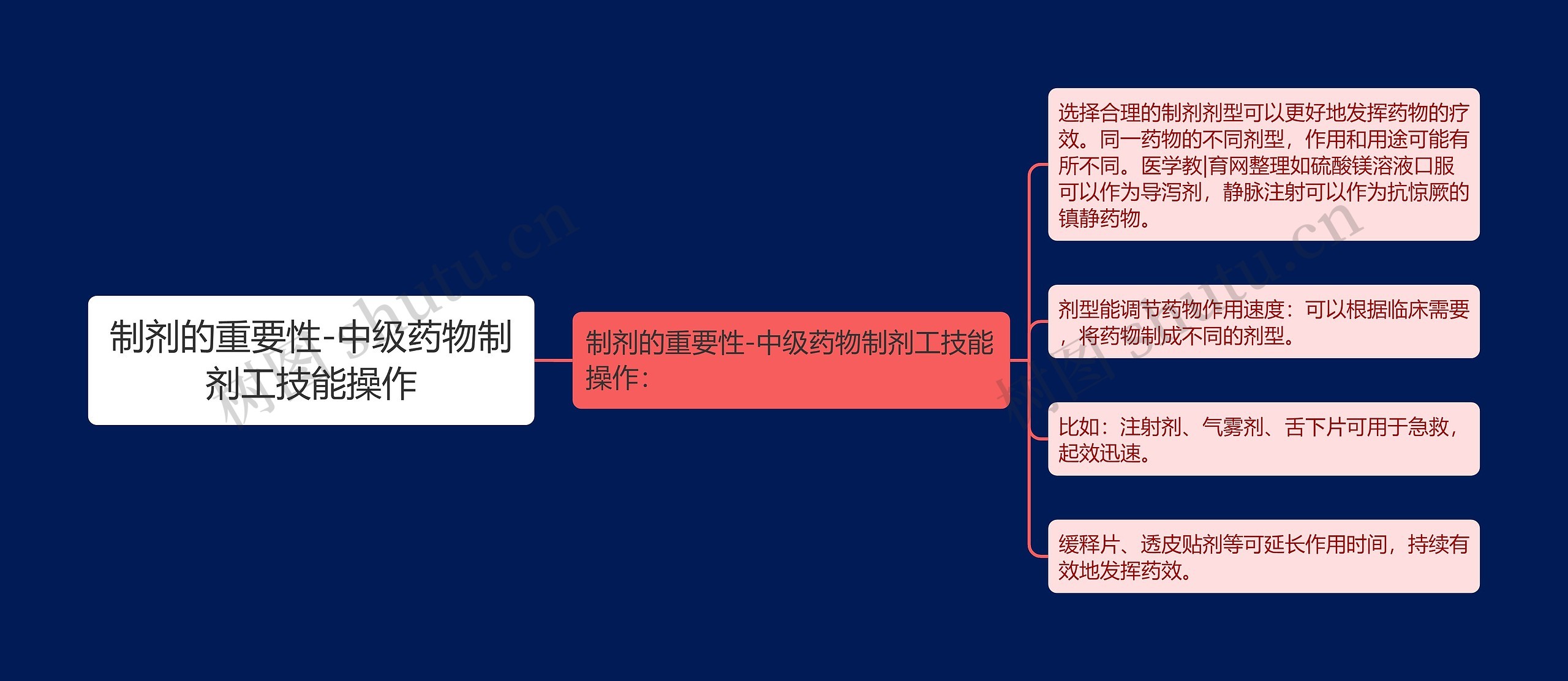 制剂的重要性-中级药物制剂工技能操作思维导图