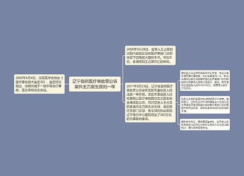 辽宁首例医疗事故罪公诉案件主刀医生获刑一年