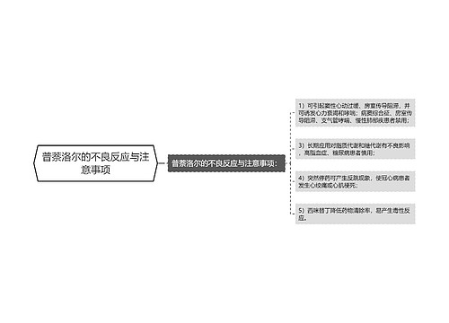 普萘洛尔的不良反应与注意事项