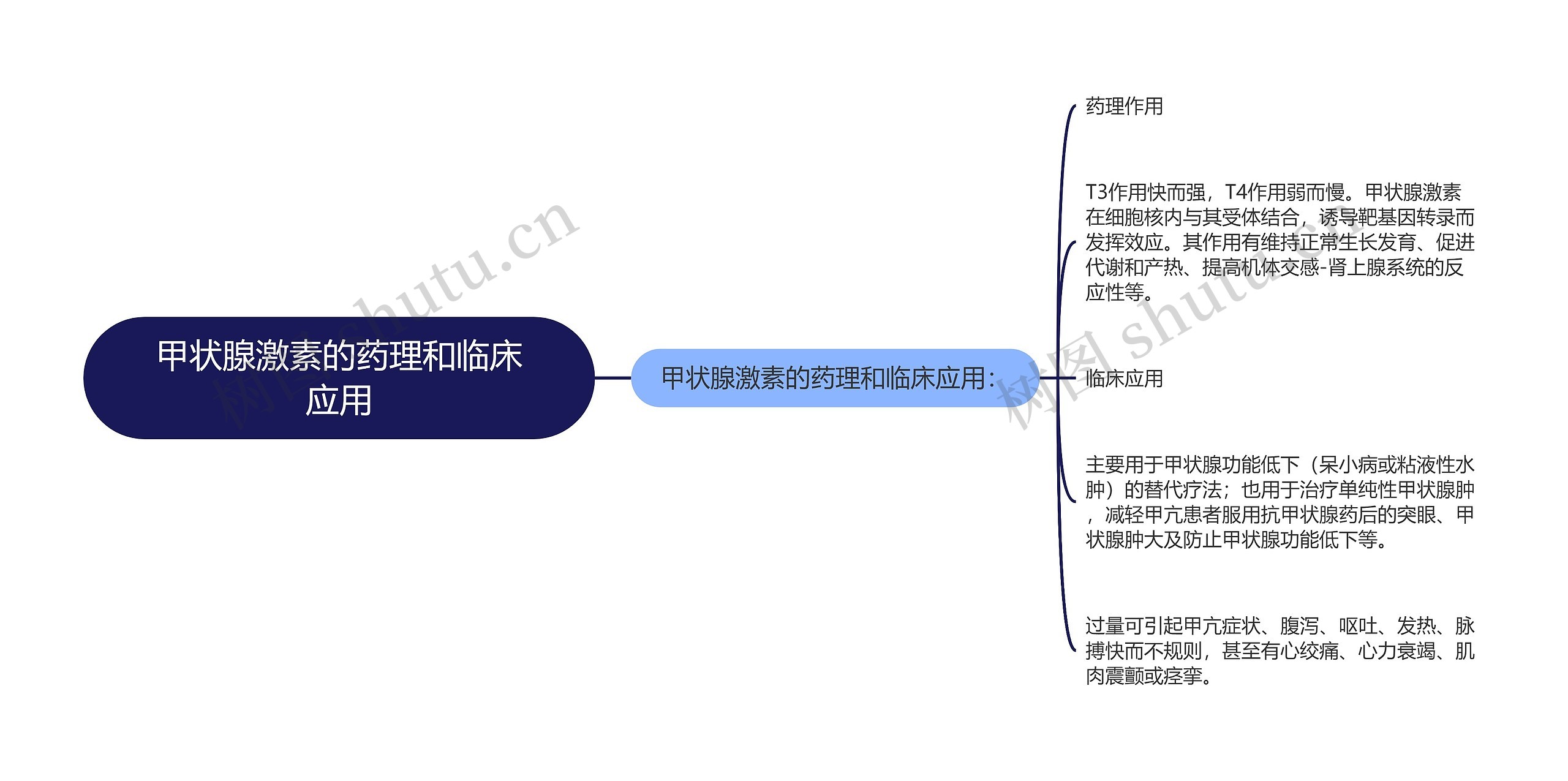 甲状腺激素的药理和临床应用思维导图