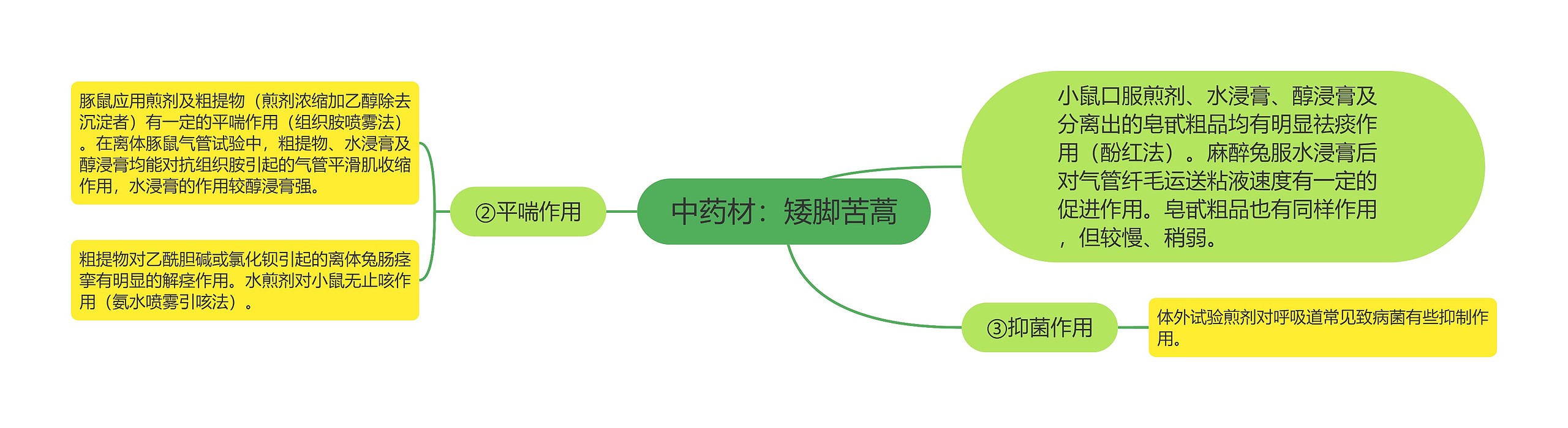 中药材：矮脚苦蒿思维导图