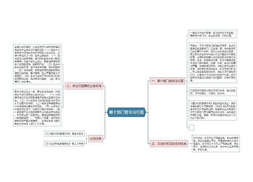 哪个部门管非法行医