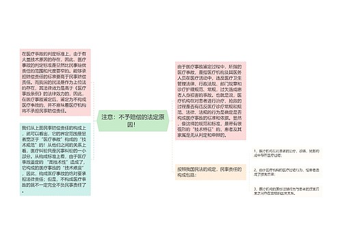 注意：不予赔偿的法定原因！