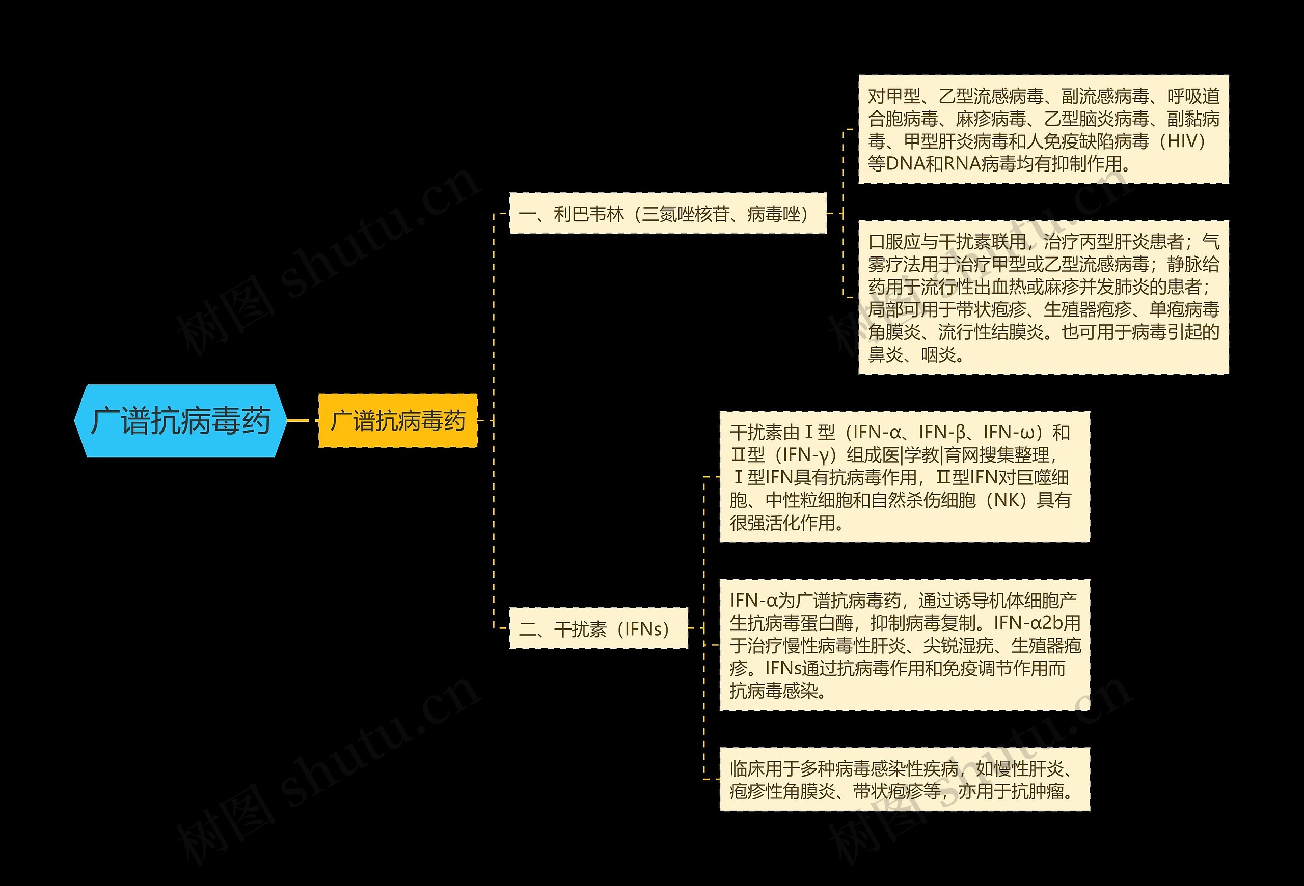 广谱抗病毒药思维导图