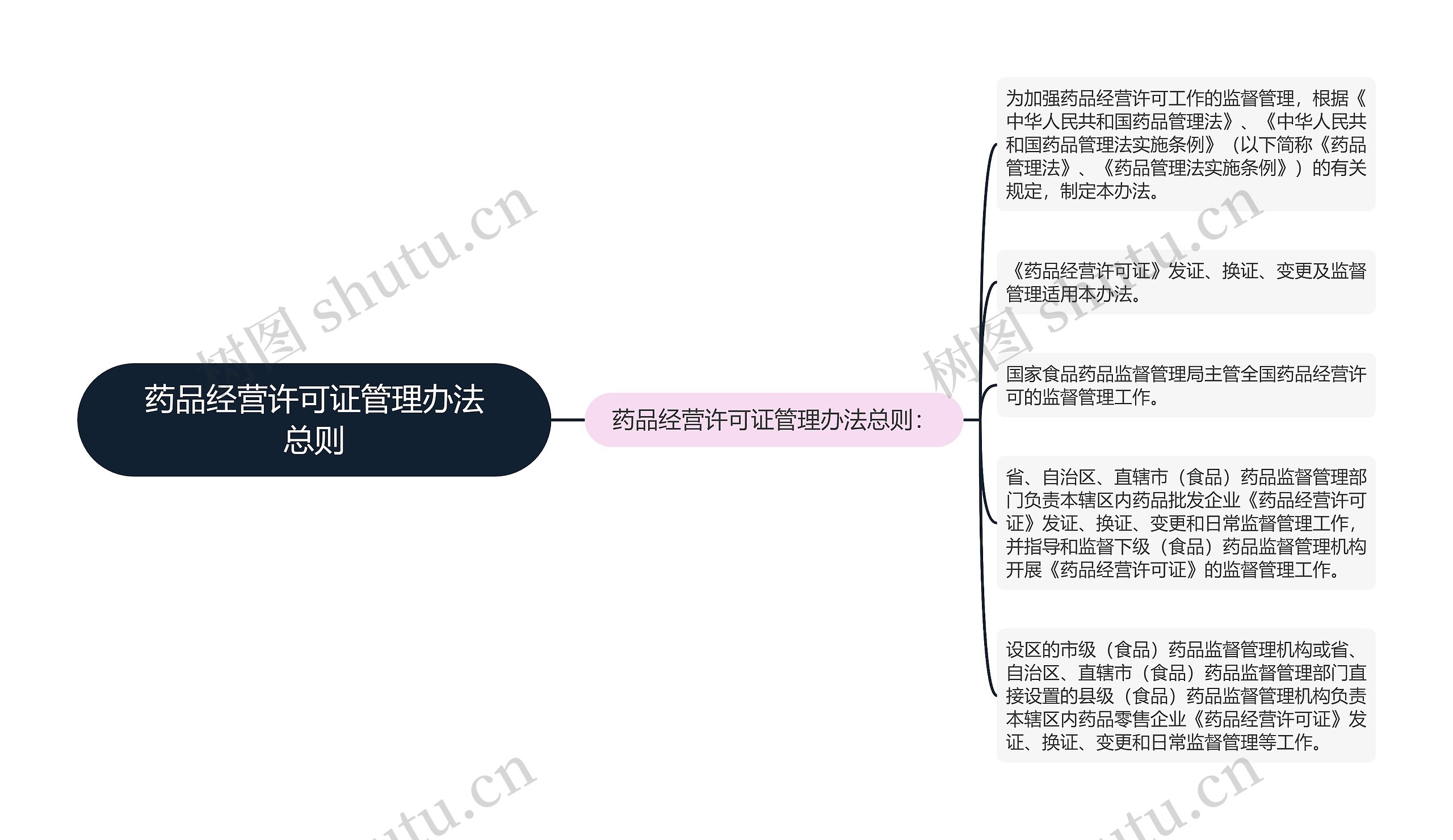 药品经营许可证管理办法总则思维导图