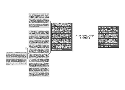 关于推动医疗责任保险有关问题的通知