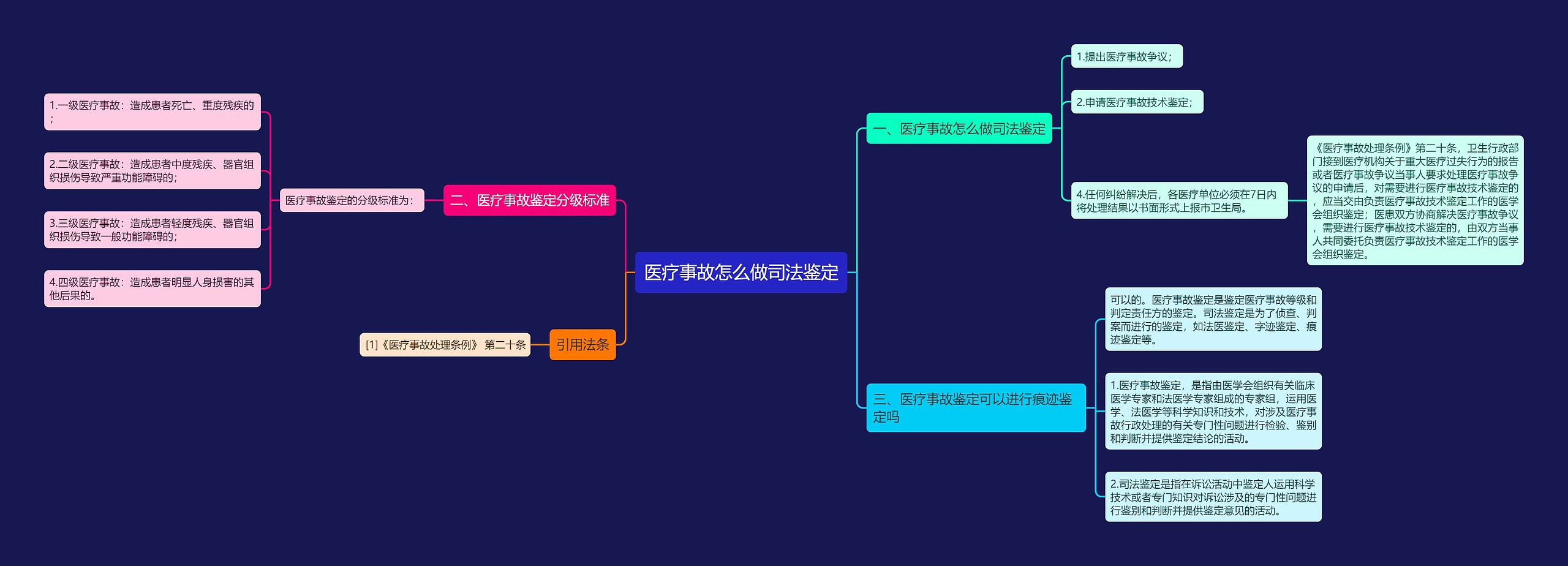 医疗事故怎么做司法鉴定思维导图