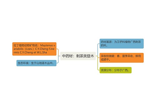 中药材：刺茶美登木