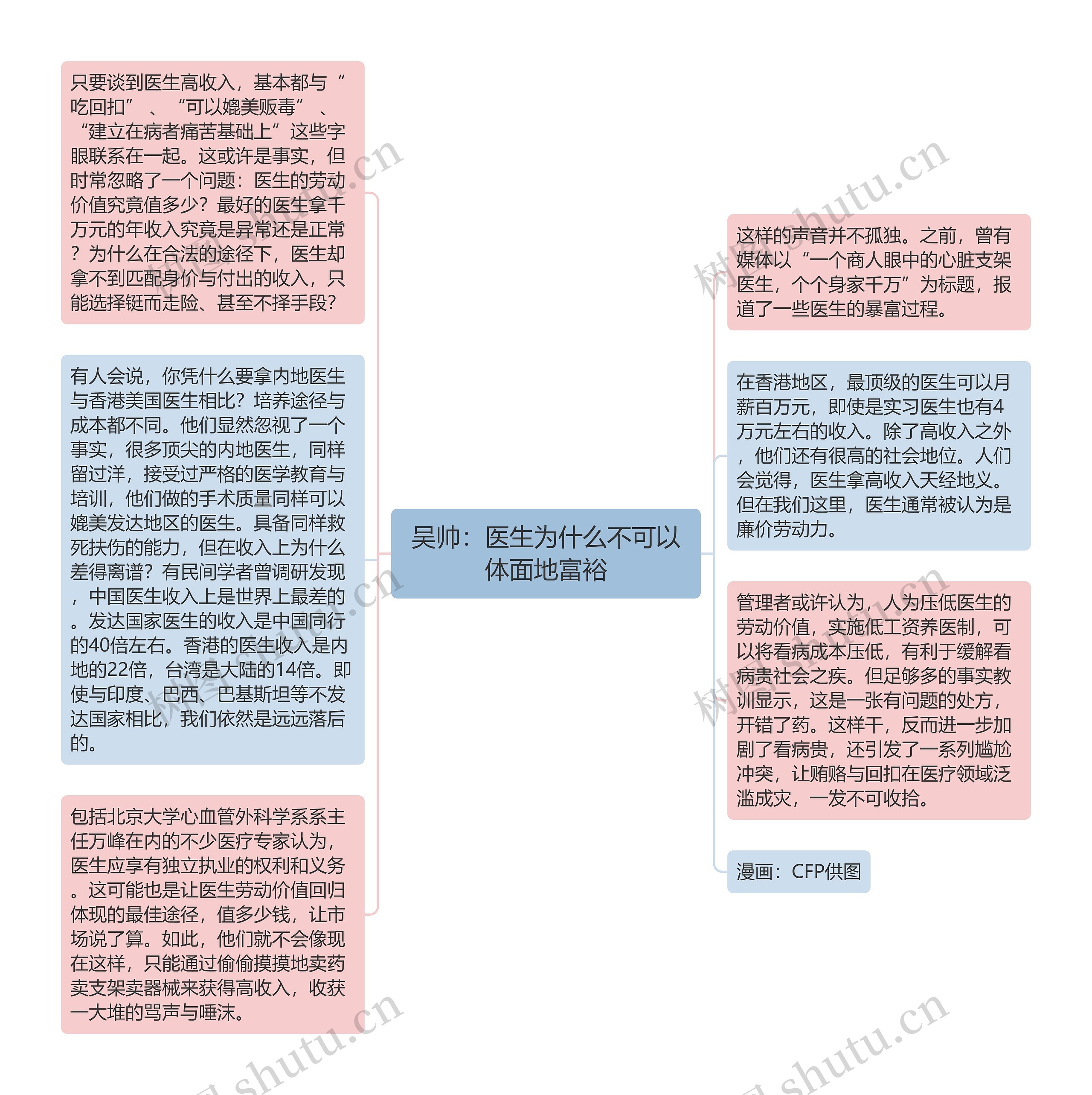 吴帅：医生为什么不可以体面地富裕思维导图