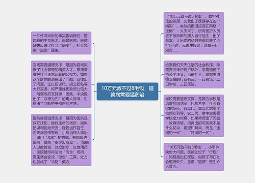 10万元敌不过8毛钱，道德病需要猛药治