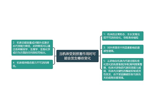 当机体受到损害作用时可能会发生哪些变化