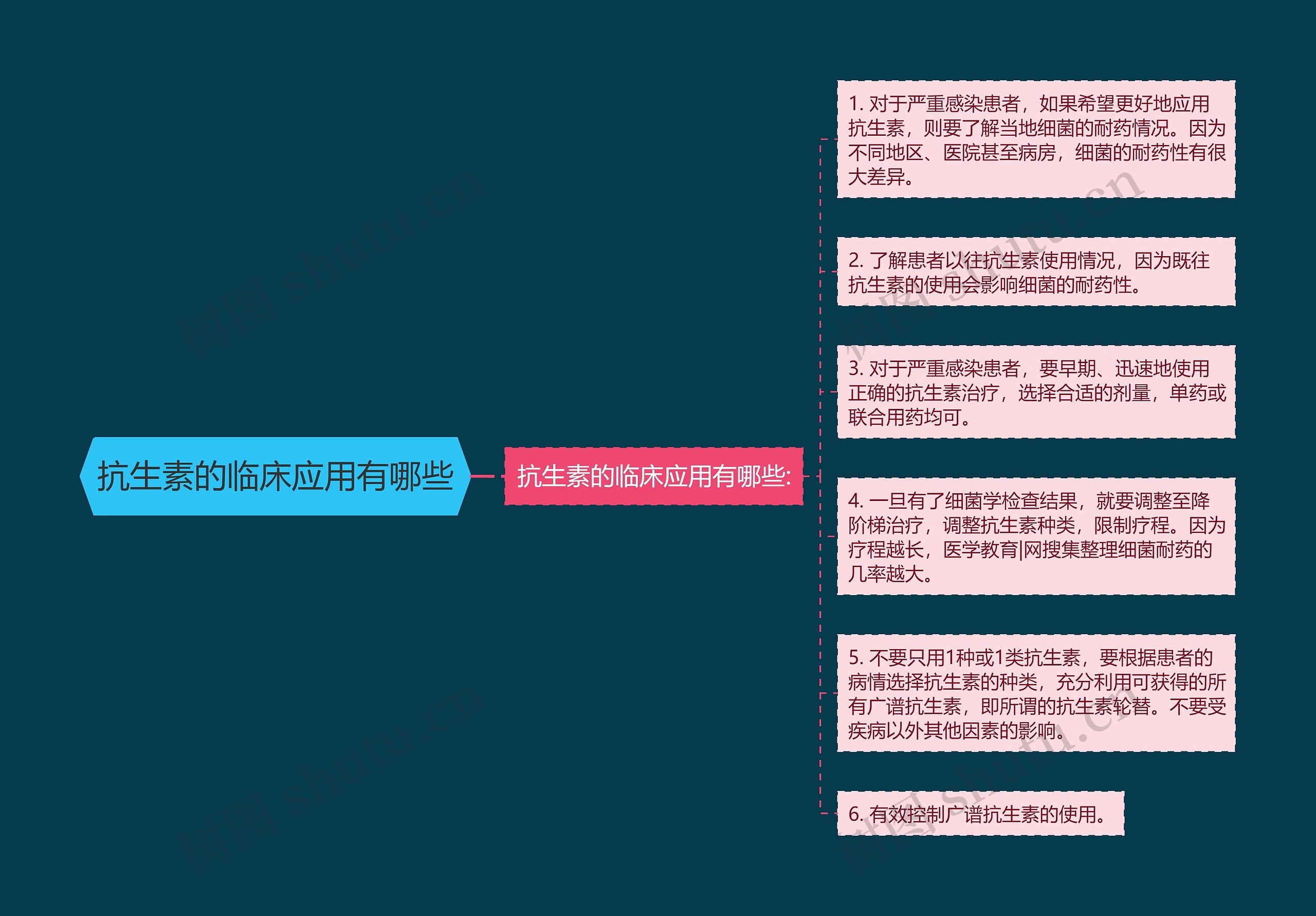 抗生素的临床应用有哪些思维导图