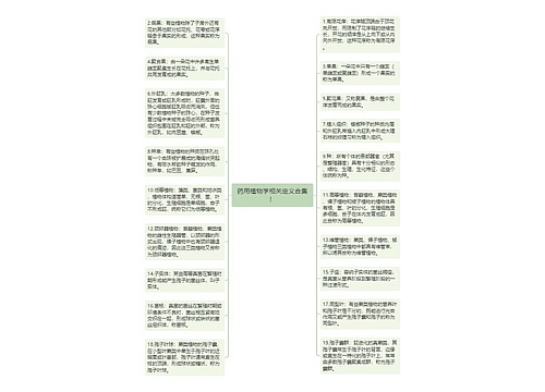 药用植物学相关定义合集！