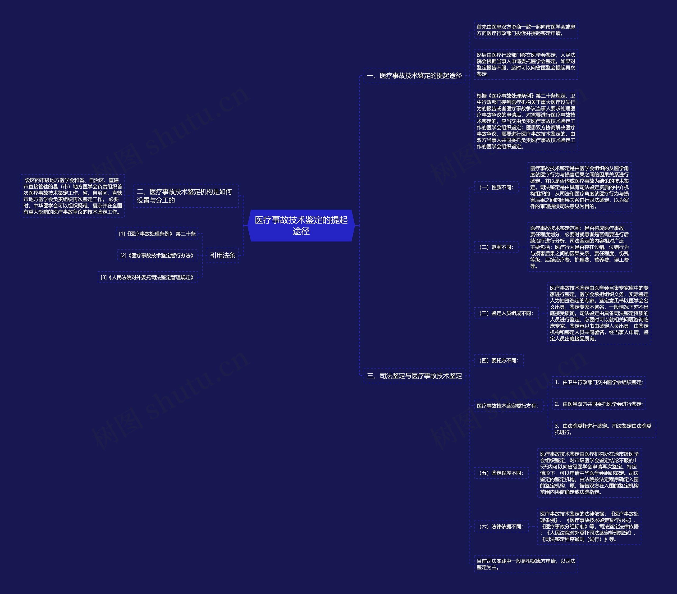 医疗事故技术鉴定的提起途径思维导图