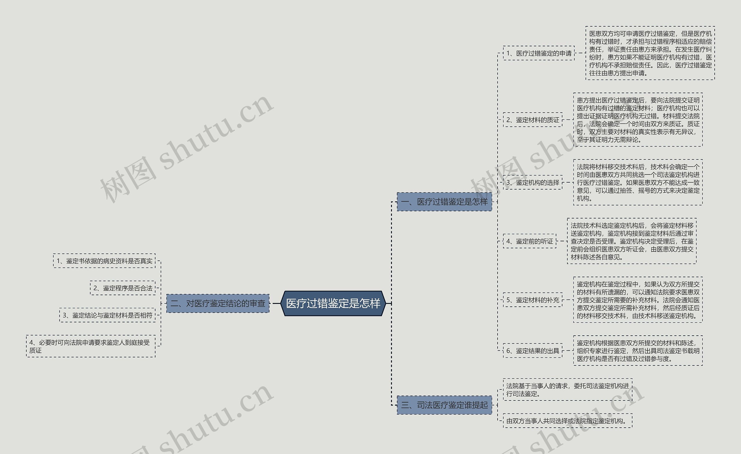 医疗过错鉴定是怎样思维导图