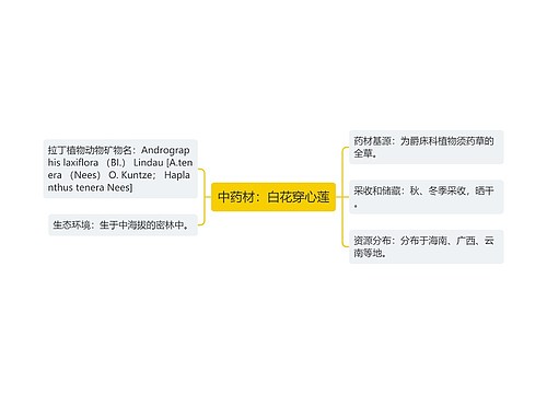 中药材：白花穿心莲