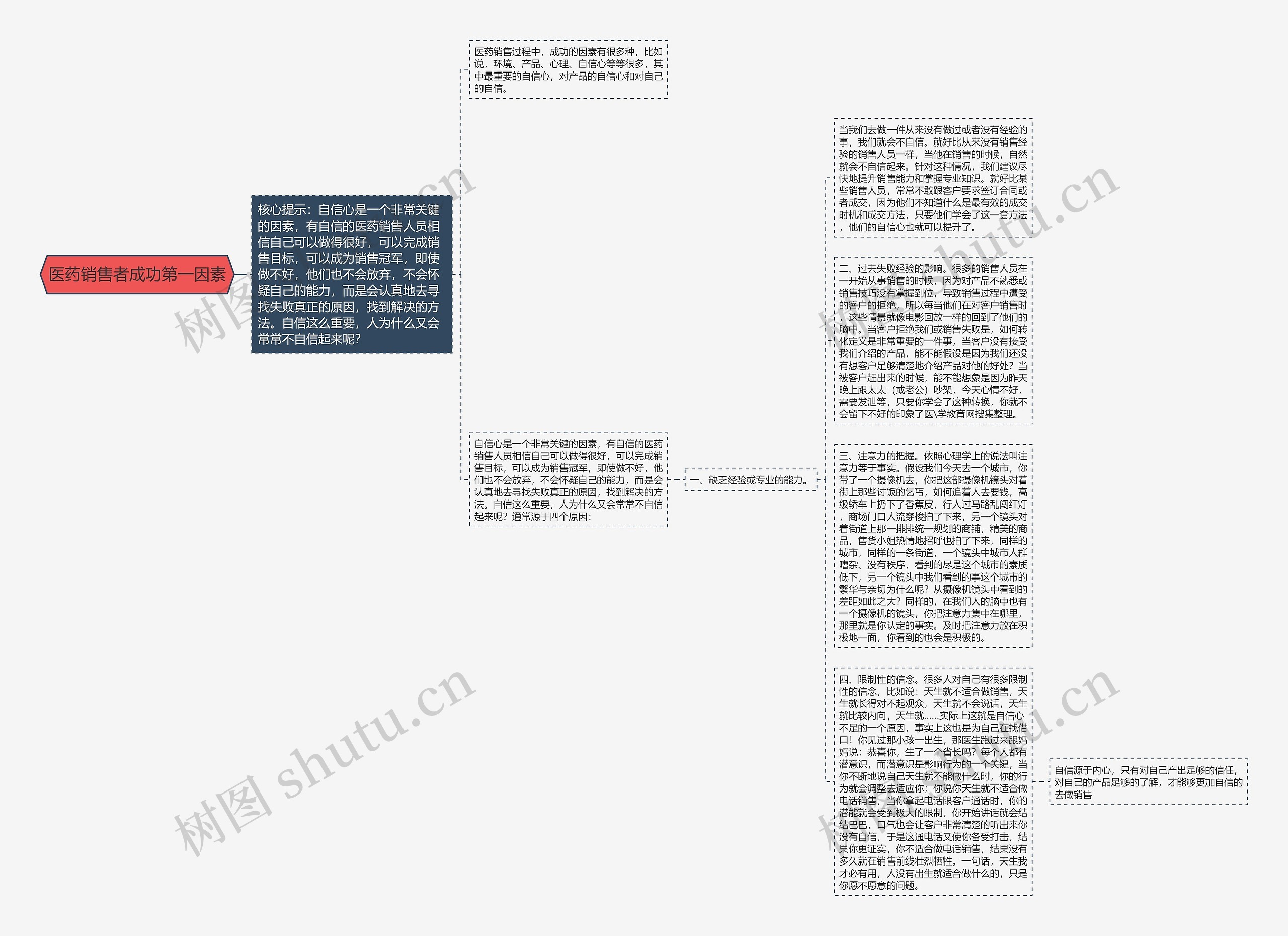 医药销售者成功第一因素思维导图