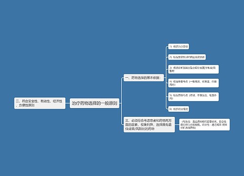 治疗药物选择的一般原则