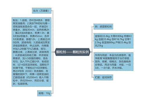 颗粒剂——颗粒剂实例